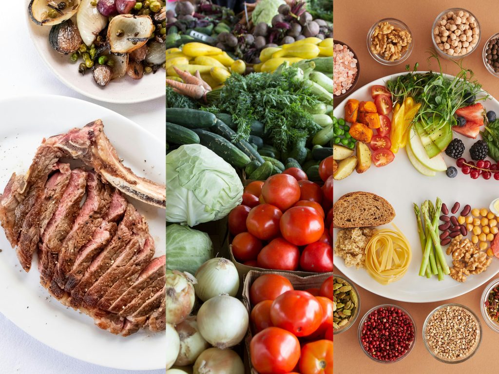 trois types de menus